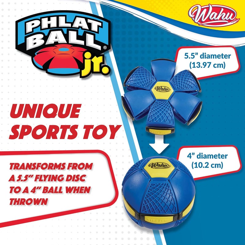 Wahu Phlat Ball Junior Blue - Throw A Disc Catch A Ball - Time Delay Transformation Flying Toy - Image 5